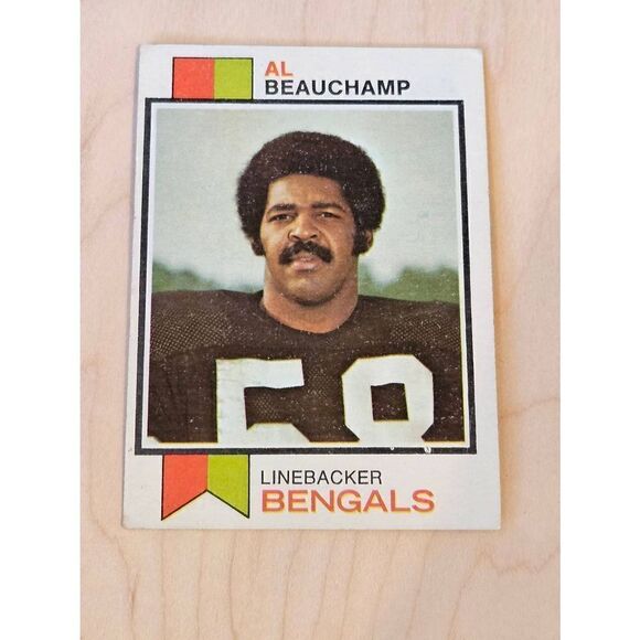 1973 Topps Football Card Al Beauchamp LB Cincinnati Bengals - Picture 1 of 2